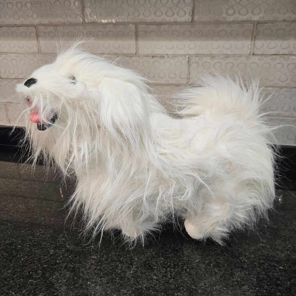 Melissa & Doug Realistic White Maltese 4858 Stuffed Plush Dog 15"